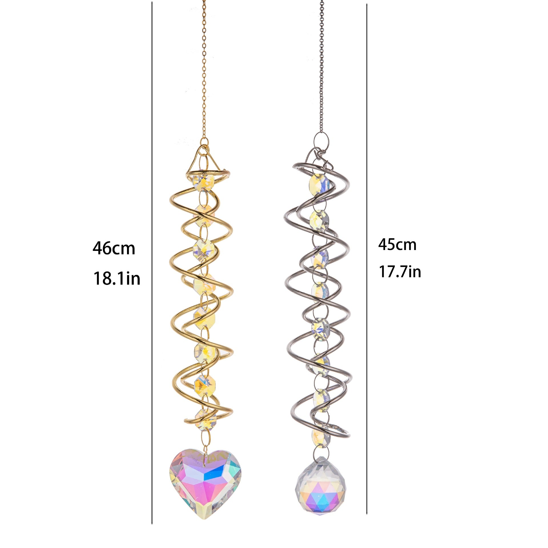 Wholesale Gazing Ball Spiral Tail Turn Suspension Stabilizer Wind Chime